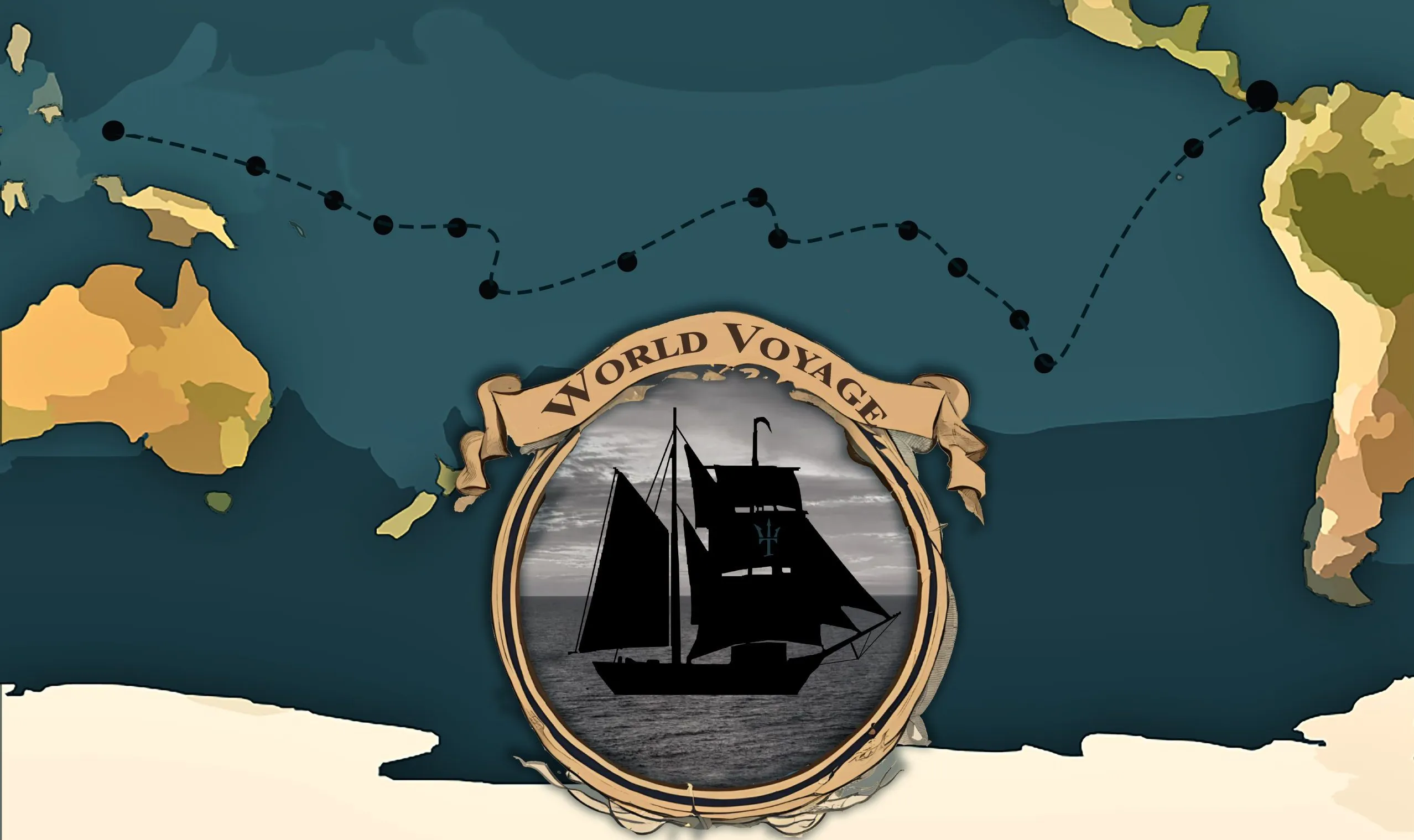 This is an overview on the voyage across the South Pacific Ocean,