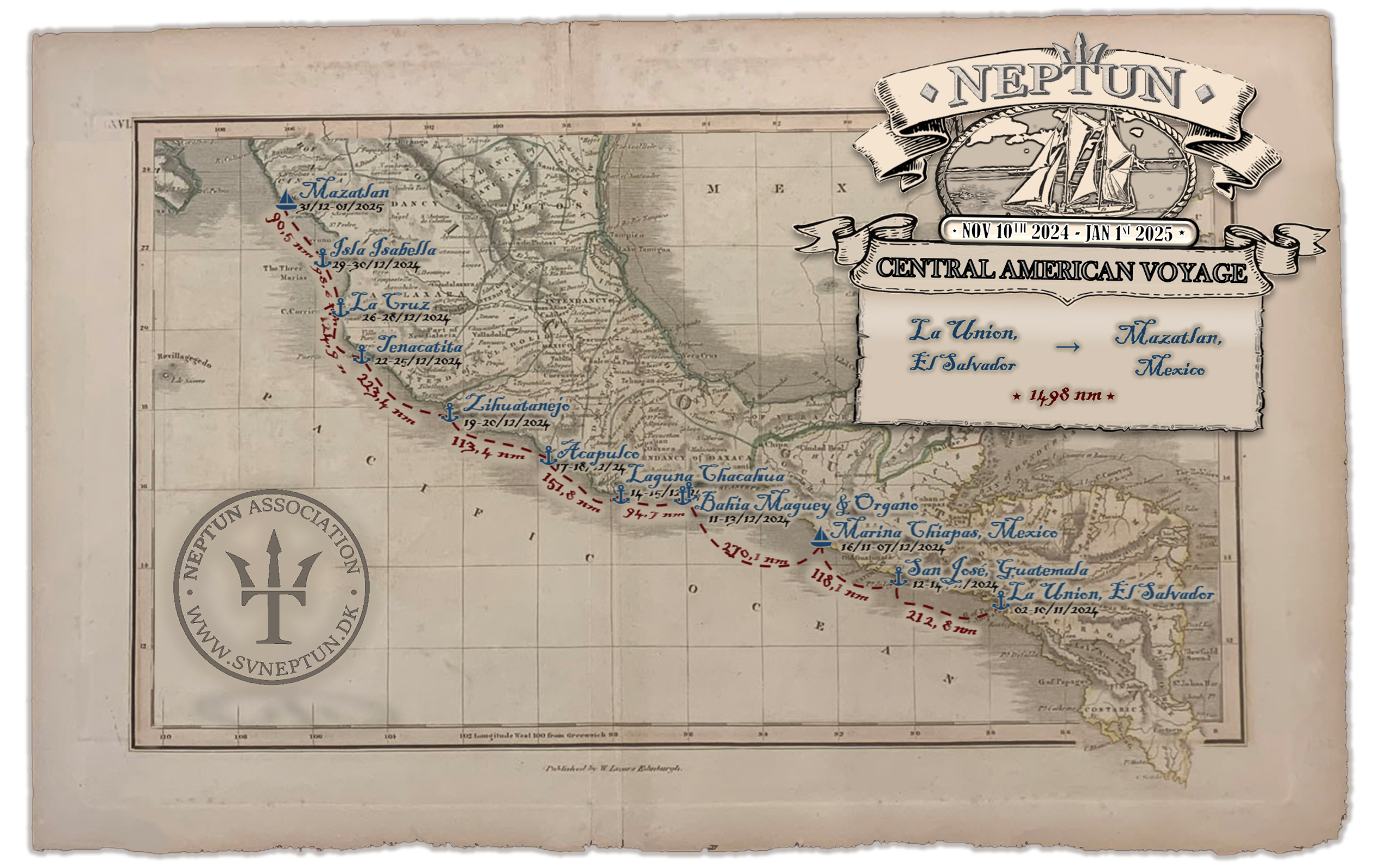 From La Union to Mazatlán, Mexico