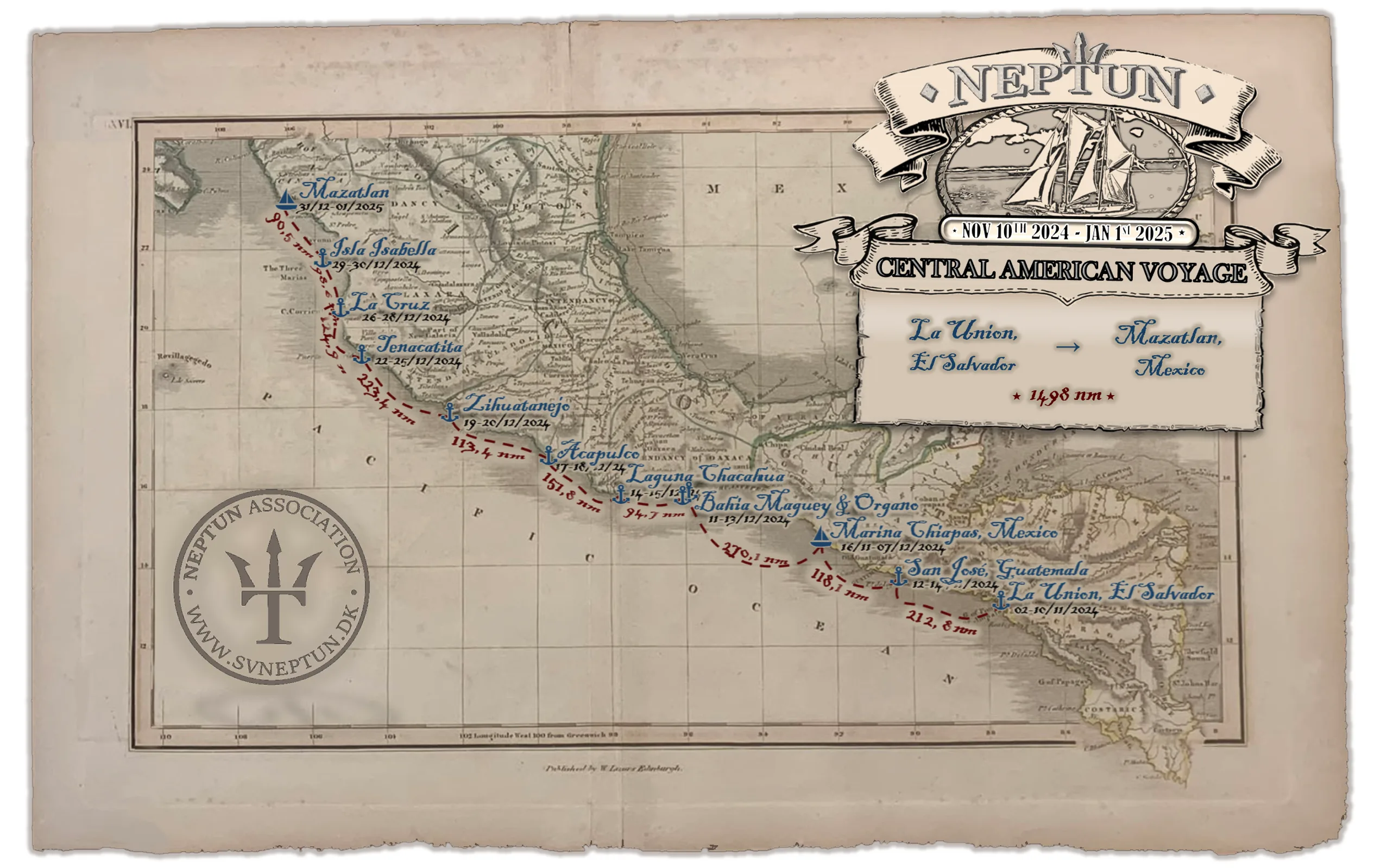 From La Union to Mazatlán, Mexico