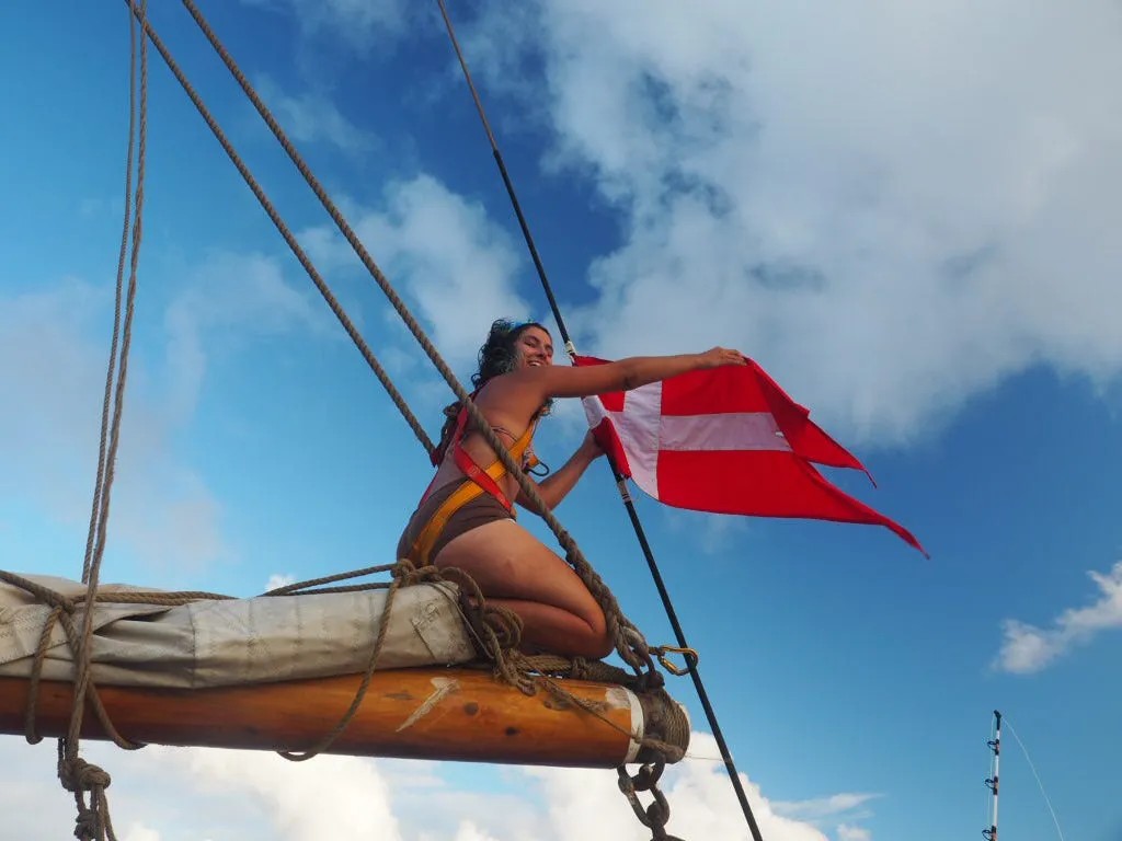 Sail around the world with the flag