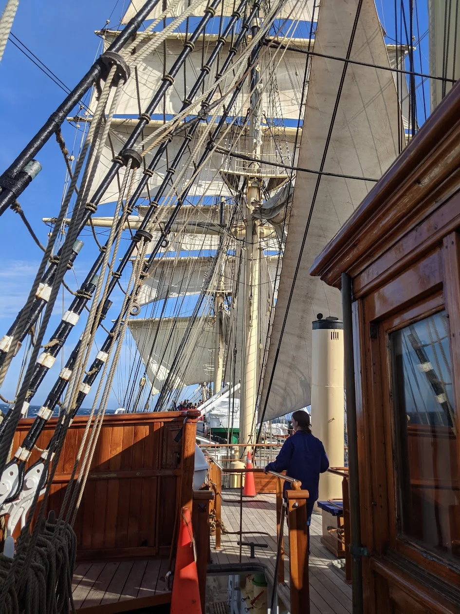 Skoleskibet Danmark photographed in 2021 by NEPTUN co-founder Anders Bischoff during his sea-time aboard.